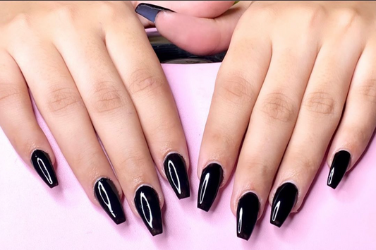 Black Plain Nails