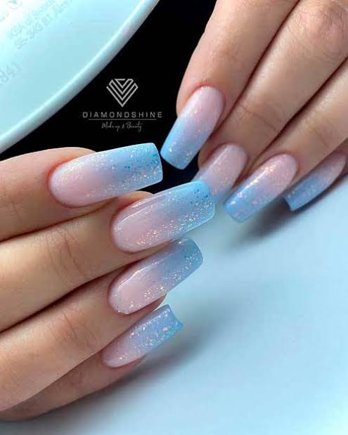 Light Blue Ombre with Shimmer