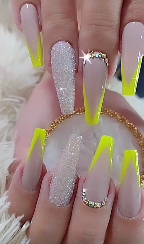 Neon Tips with crystals